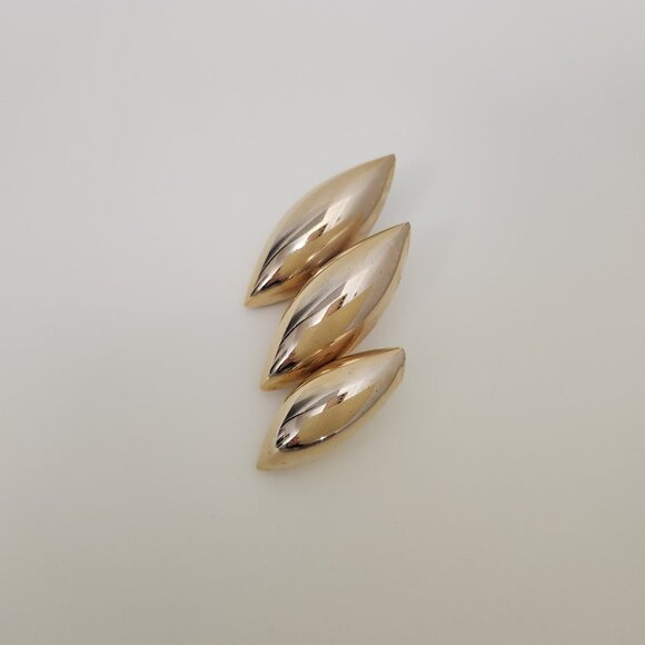 Vintage Brooch Pin Gold Tone Abstract 3D Evening Event Formal Chic Business - Picture 3 of 7